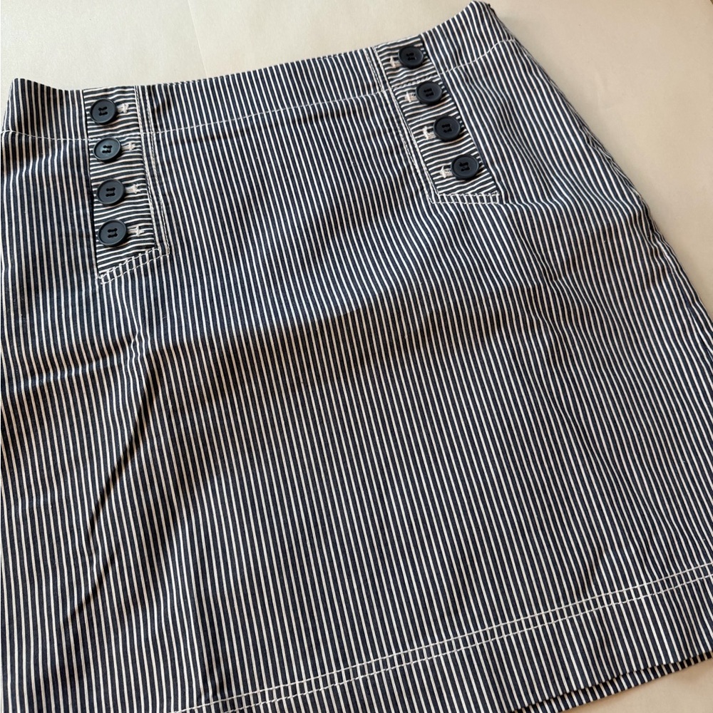 Like New! Size 6 Petite Striped Blue and White Women's Skirt